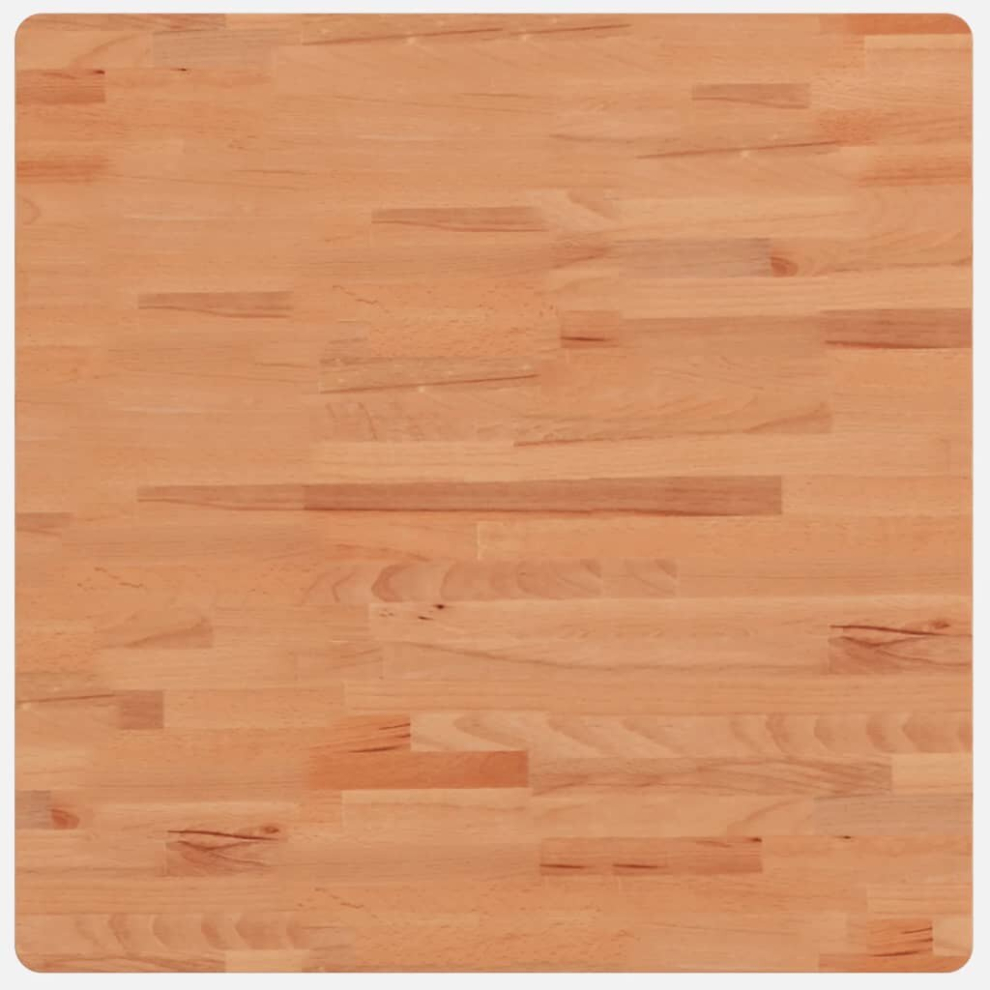 Vidaxl (Brown, 70 X 70 X 4 Cm) Table Top Wooden Replacement Desk Top Dining Table Top Solid Wood Beech