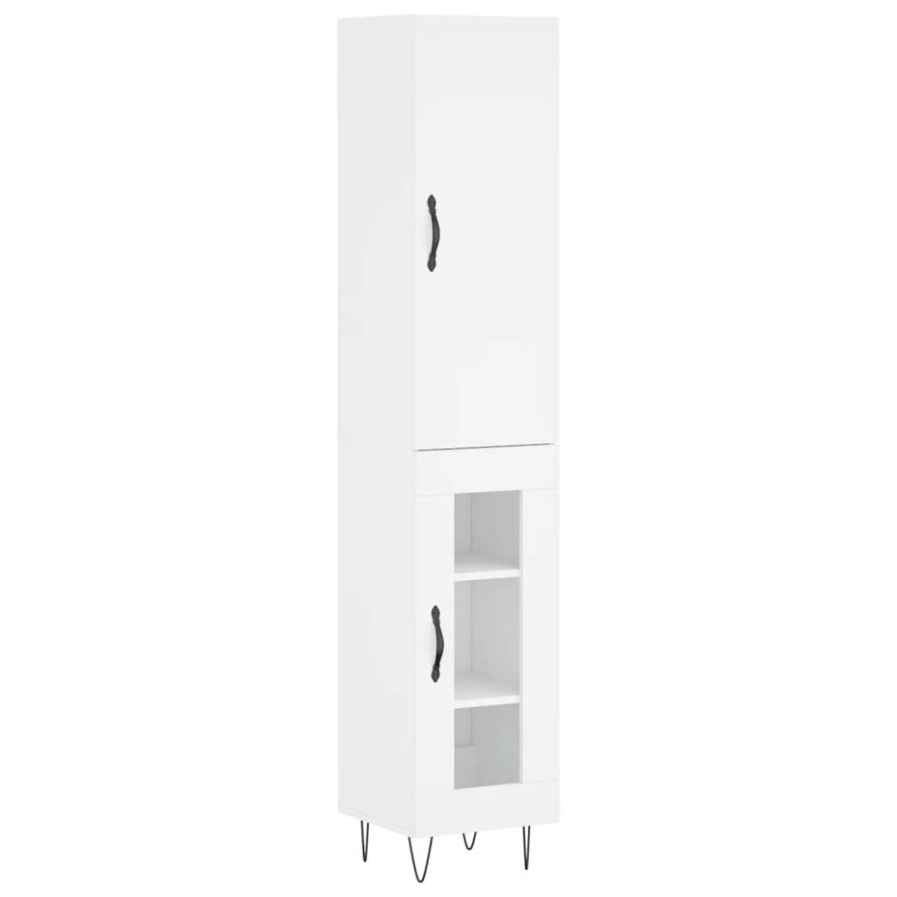 (white, 1 glass door) vidaXL Highboard Sideboard Storage Cabinet Home Side Cabinet Engineered Wood-image-OPC-PCWB2VH-NEW