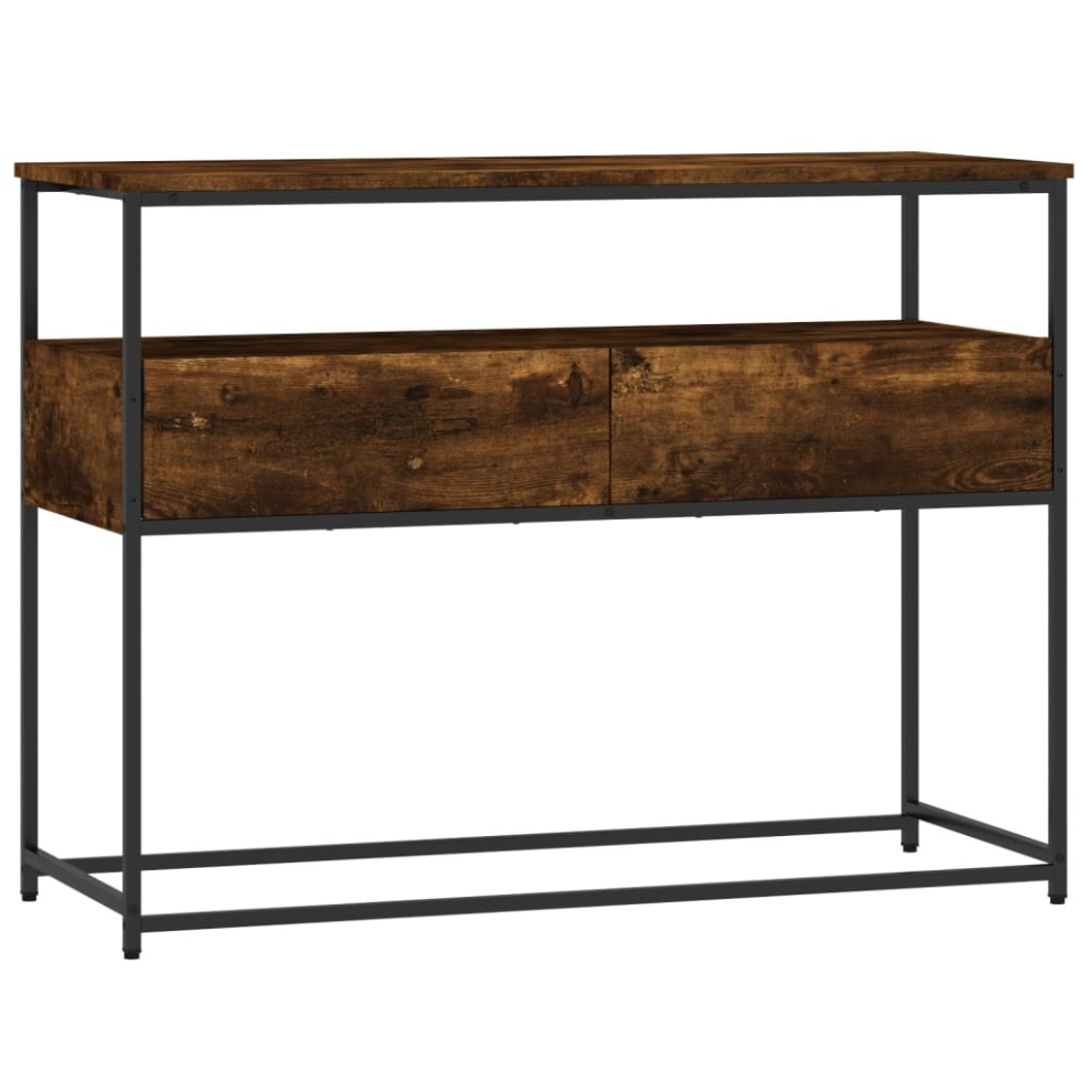 Vidaxl (Smoked Oak, 100 X 40 X 75 Cm) Console Table Side End Table Hallway Stand Sofa Table Engineered Wood