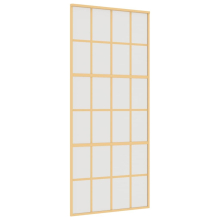 vidaXL Schiebetür Golden 90x205 cm Matt ESG-Glas und Aluminium