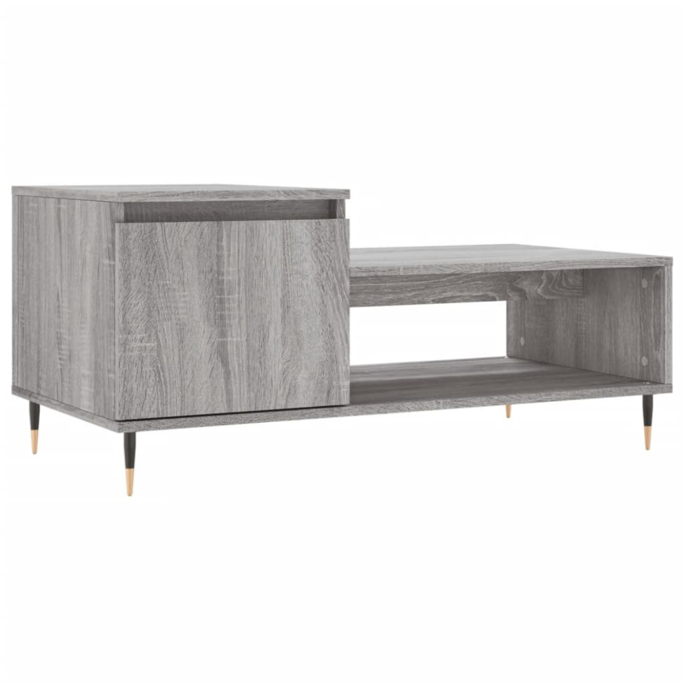 Vidaxl Brown,Grey (Grey Sonoma) Coffee Table Side Table End Accent Telephone Sofa Table Engineered Wood