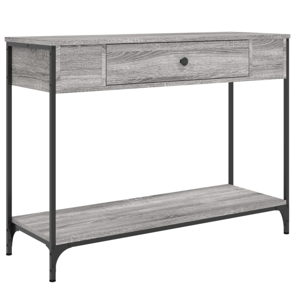 New Vidaxl ( Sonoma, 100 X X 75 Cm) Console Table Side End Table Hallway Stand Sofa Table Engineered Wood Grey Size 34.5