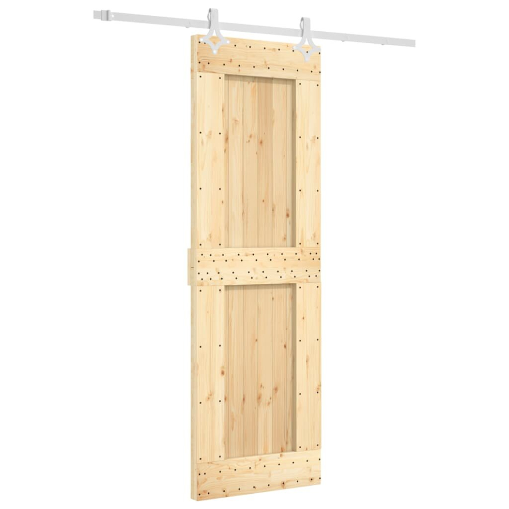 vidaXL Sliding Door with Hardware Set Interior Door Barn Door Solid Wood Pine