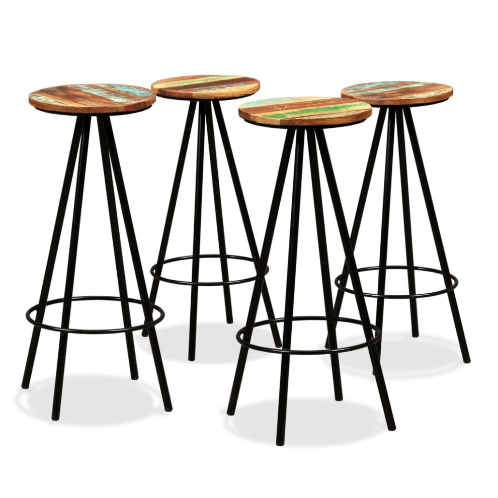 (4 pcs) vidaXL Bar Stools Breakfast Kitchen Dining Room Counter Chair Bistro Chair