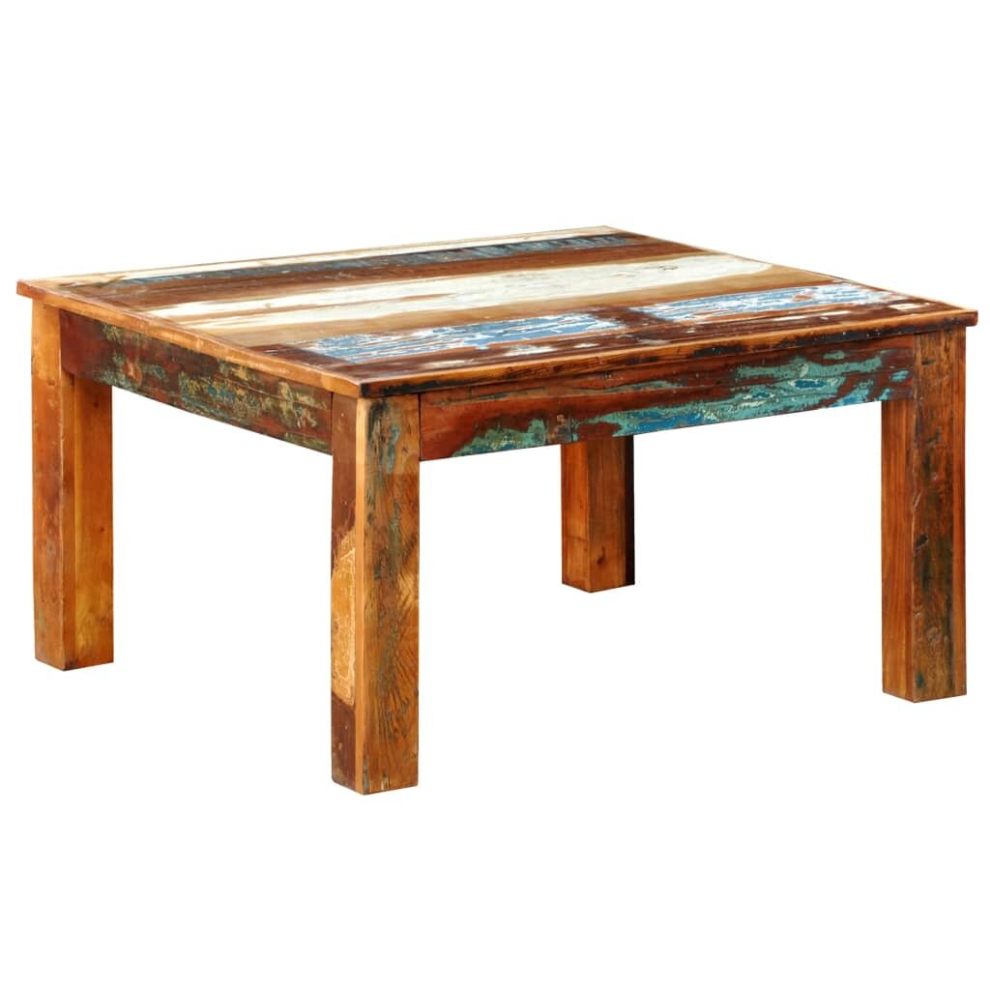Reclaimed Home Furniture Vintage Wood Square Coffee Table Square Tea Table