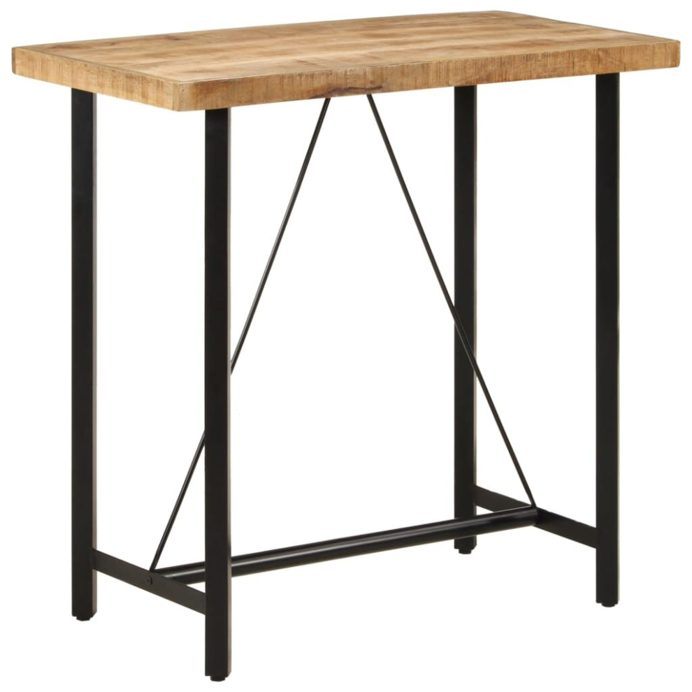 Vidaxl (110 X 55 X 107 Cm) Bar Table Dinner Table Kitchen Dining Room Pub Table Rough Mango Wood