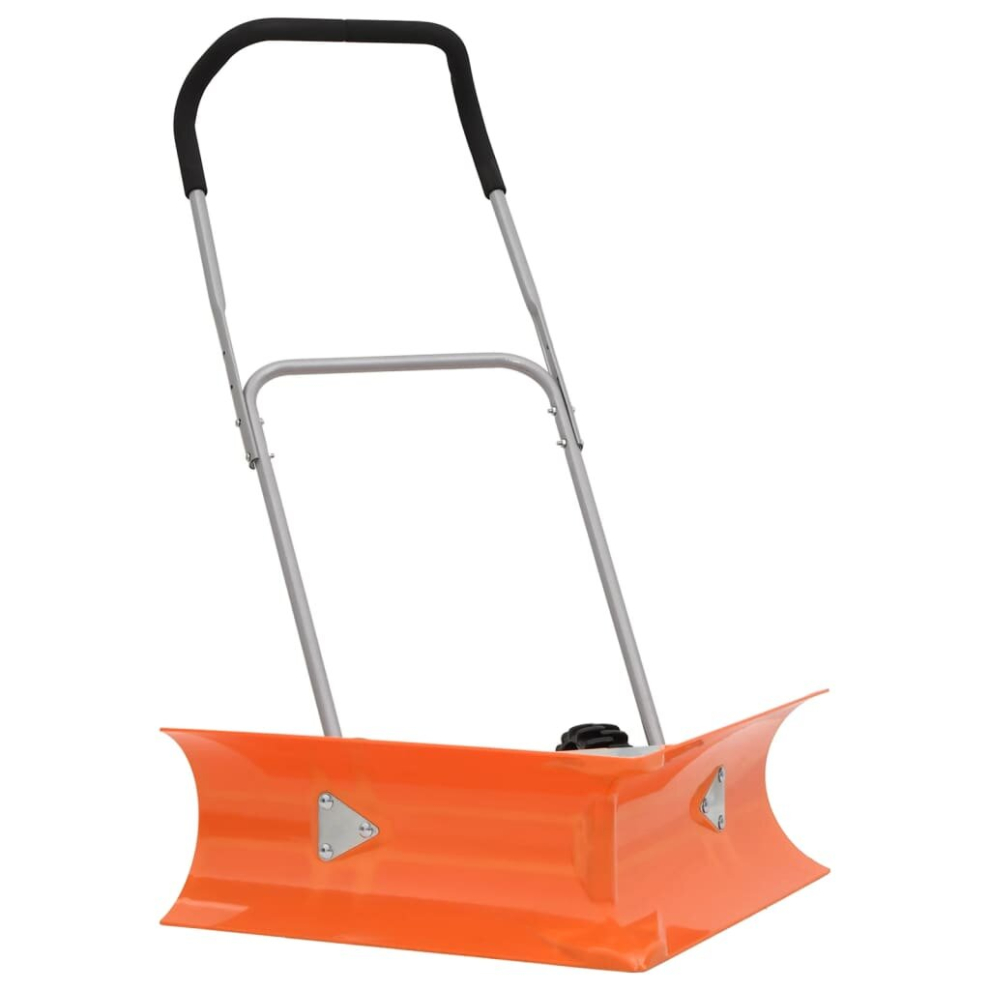 Vidaxl (77 Cm) Snow Shovel Snow Removal With Extendable Handle Blade Steel Orange