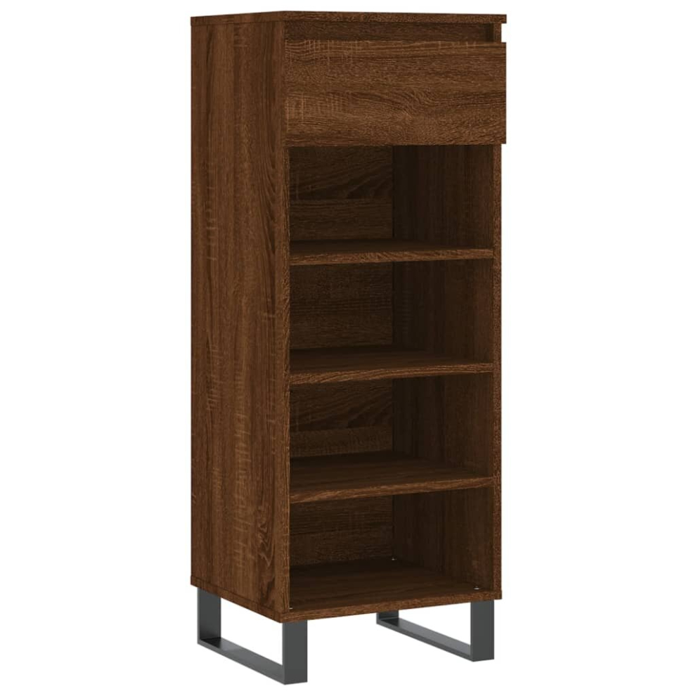 (brown oak) vidaXL Shoe Cabinet Shoe Cupboard Shoe Storage Rack Shelf Engineered Wood