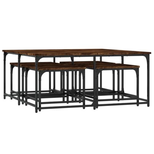 VidaXL (smoked oak) vidaXL Nesting Coffee Tables Nesting Table End Table 5 pcs Engineered Wood 1