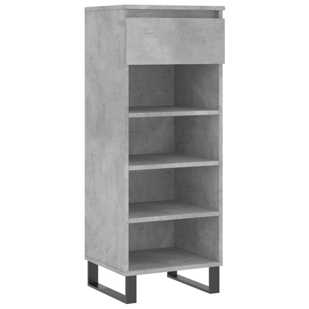 Vidaxl (Concrete ) Shoe Cabinet Shoe Cupboard Shoe Storage Rack Shelf Engineered Wood Grey