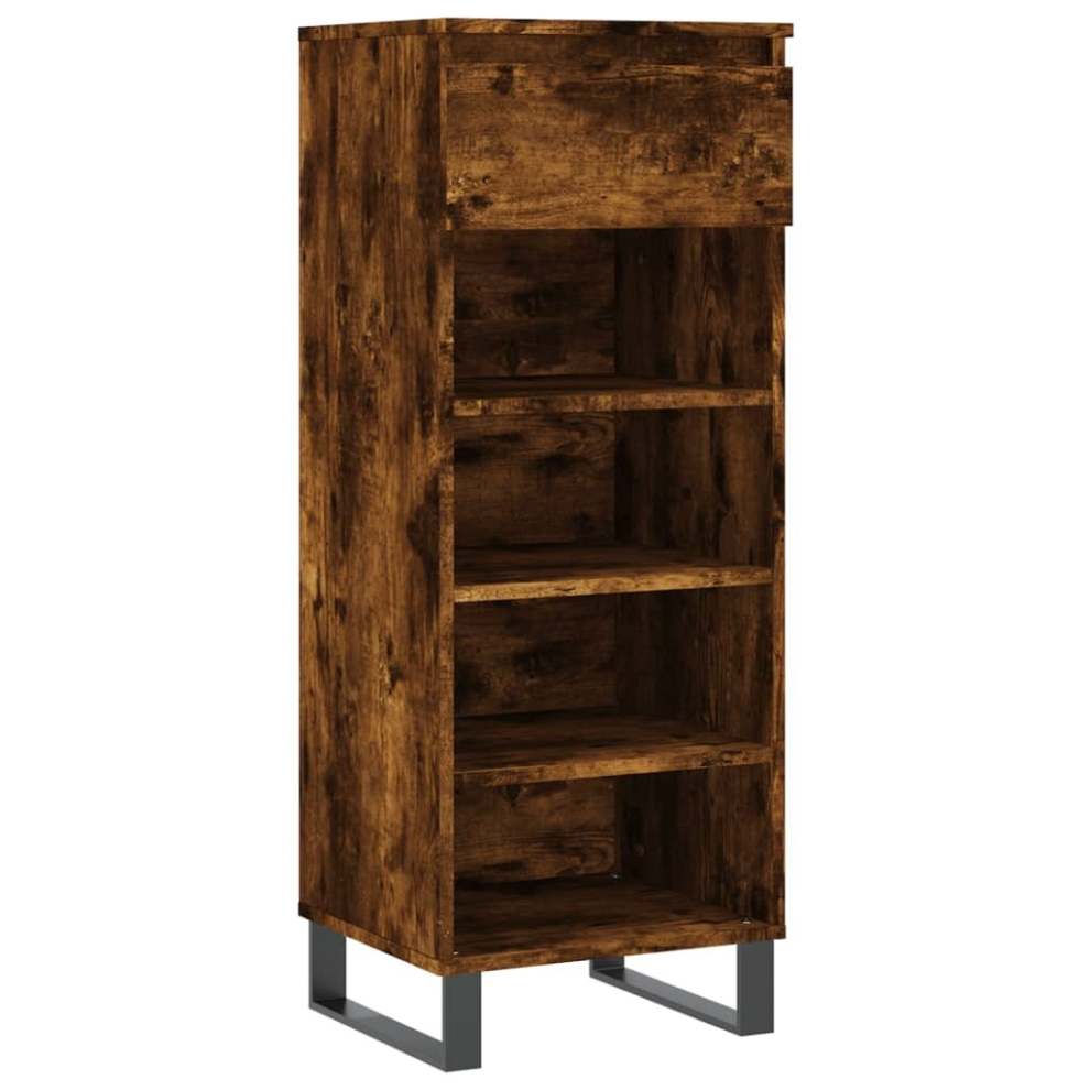 (smoked oak) vidaXL Shoe Cabinet Shoe Cupboard Shoe Storage Rack Shelf Engineered Wood