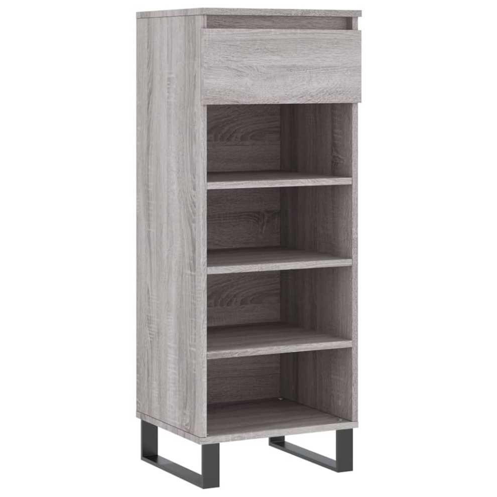 (grey sonoma) vidaXL Shoe Cabinet Shoe Cupboard Shoe Storage Rack Shelf Engineered Wood