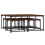 VidaXL (smoked oak) vidaXL Nesting Coffee Tables Nesting Table End Table 5 pcs Engineered Wood 1