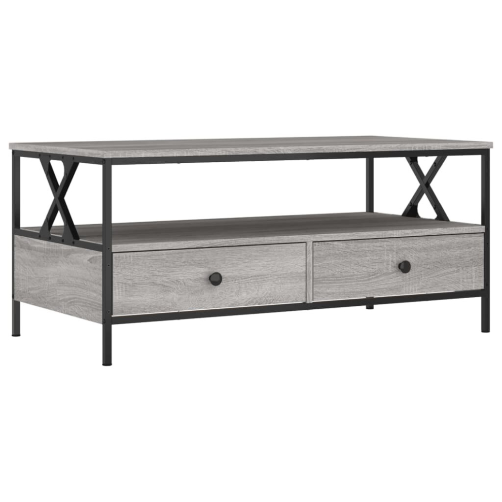 (grey sonoma) vidaXL Coffee Table Living Room Tea Side Table Sofa Table Engineered Wood