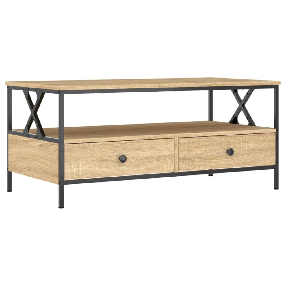 Vidaxl (Sonoma Oak) Coffee Table Living Room Tea Side Table Sofa Table Engineered Wood