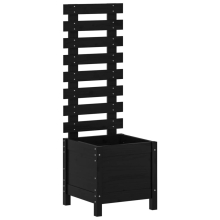 (black pine, 39 x 39.5 x 114 cm) vidaXL Garden Planter with Rack Flower Box Outdoor Plant Pot Solid Wood Pine