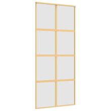 (gold, 90 x 205 cm/frosted) vidaXL Sliding Door Inner Glass Door Sliding Barn Door Aluminium and ESG Glass