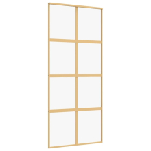 (gold, 90 x 205 cm/transparent) vidaXL Sliding Door Inner Glass Door Sliding Barn Door Aluminium and ESG Glass