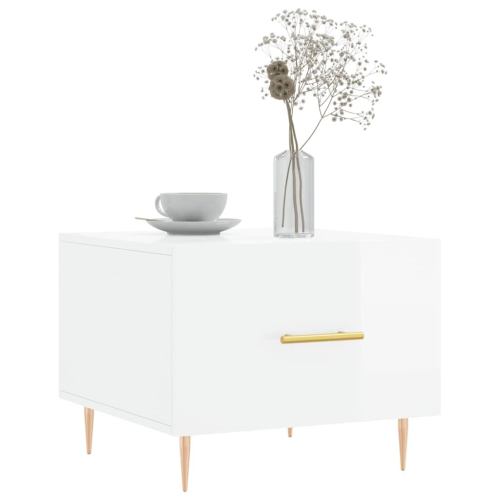 VidaXL (high gloss white, 2 pcs) vidaXL Coffee Table Side Table Sofa Table Telephone Table Engineered Wood 2
