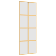 (gold, 76 x 205 cm/frosted) vidaXL Sliding Door Inner Glass Door Sliding Barn Door Aluminium and ESG Glass