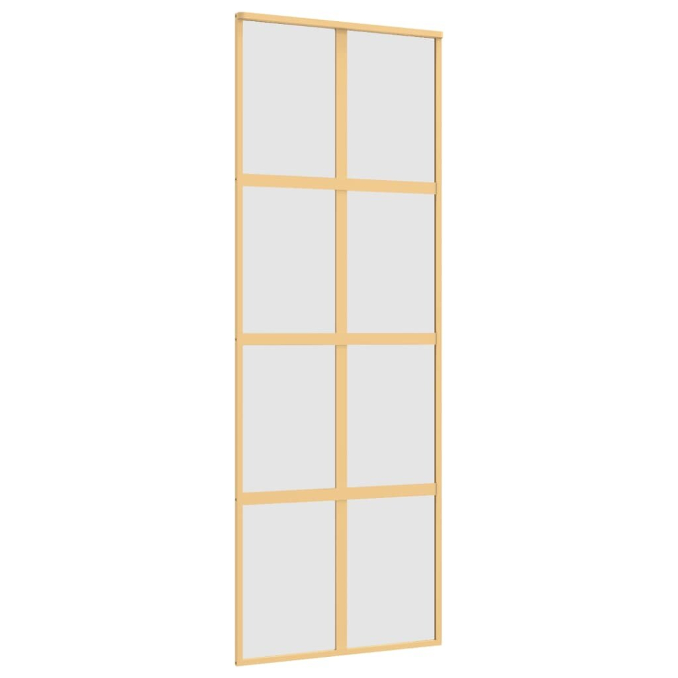Vidaxl (Gold, 76 X 205 Cm/Frosted) Sliding Door Inner Glass Door Sliding Barn Door Aluminium And Esg Glass