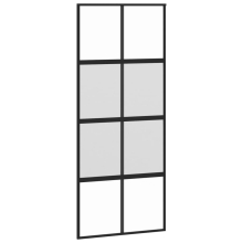 (black, 90 x 205 cm/half frosted) vidaXL Sliding Door Inner Glass Door Sliding Barn Door Aluminium and ESG Glass