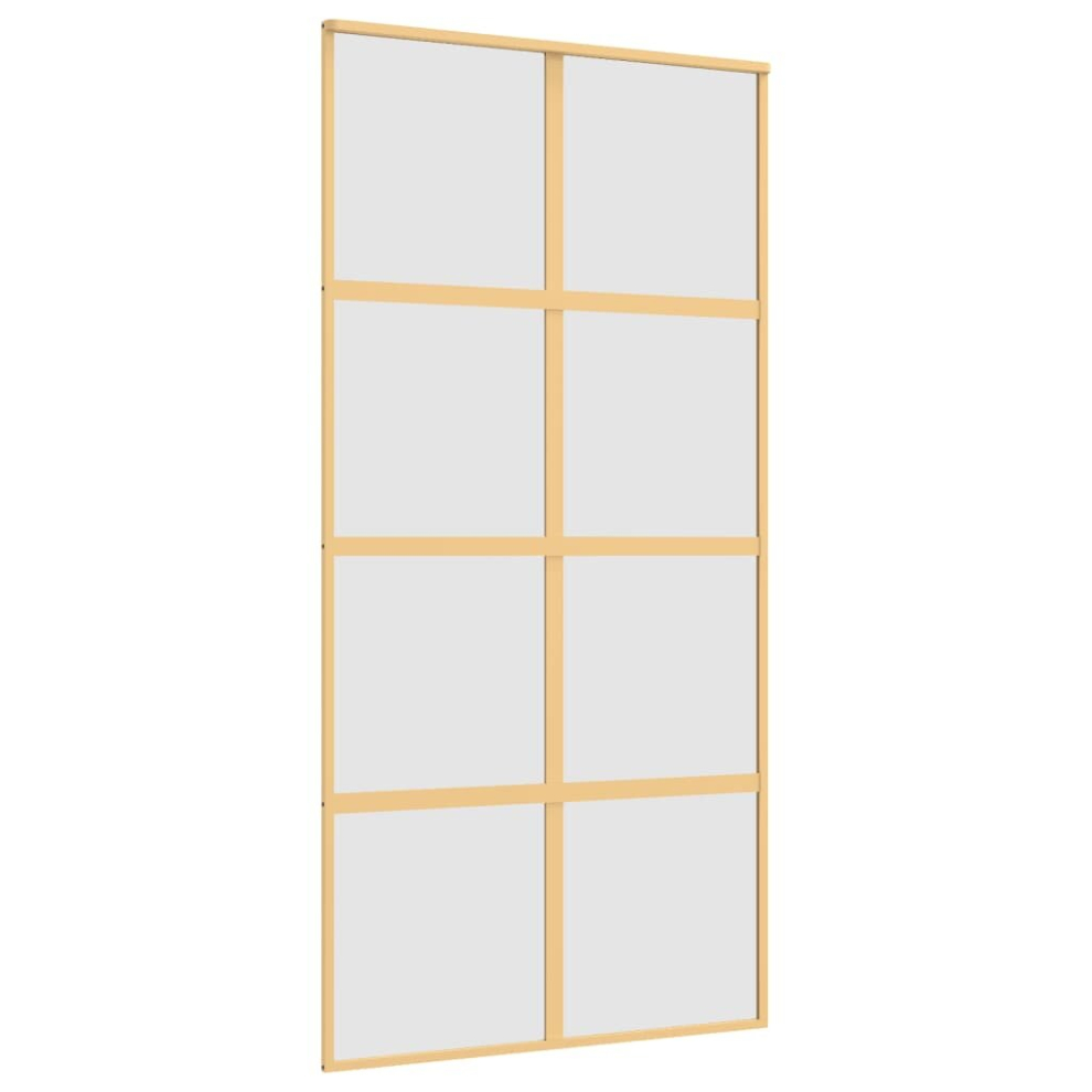 (gold, 102.5 x 205 cm/frosted) vidaXL Sliding Door Aluminium Gate Multi Colours/Sizes Transparent/Frosted