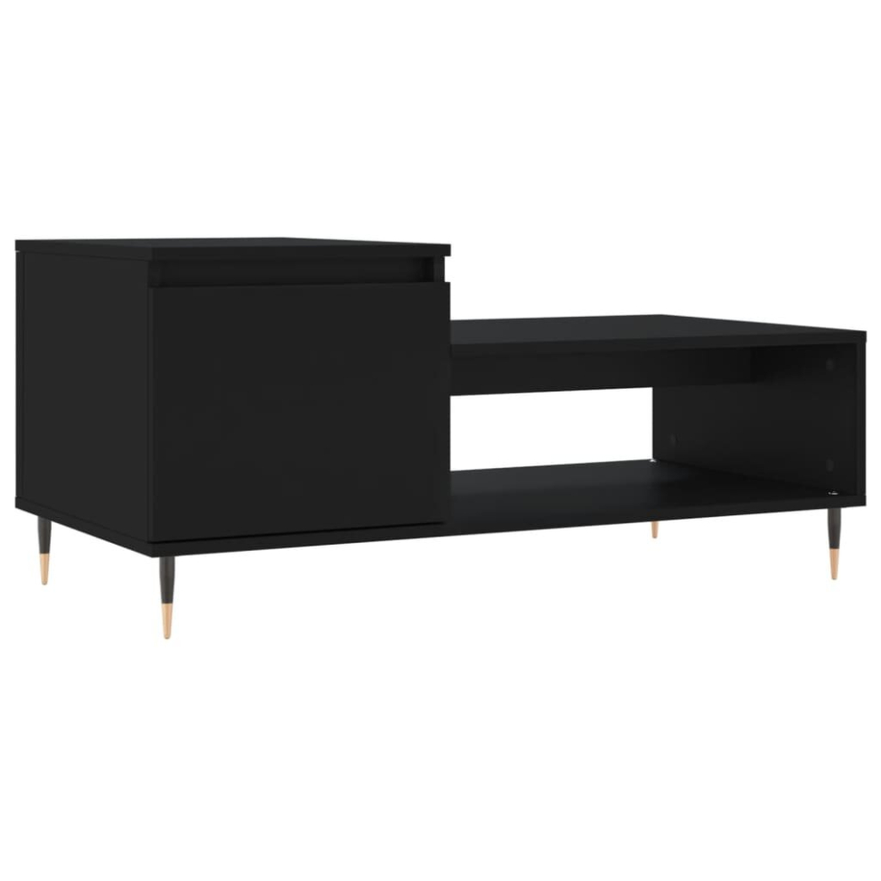 Vidaxl Black,Brown (Black) Coffee Table Side Table End Accent Telephone Sofa Table Engineered Wood