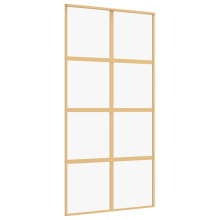 (gold, 102.5 x 205 cm/transparent) vidaXL Sliding Door Inner Glass Door Sliding Barn Door Aluminium and ESG Glass