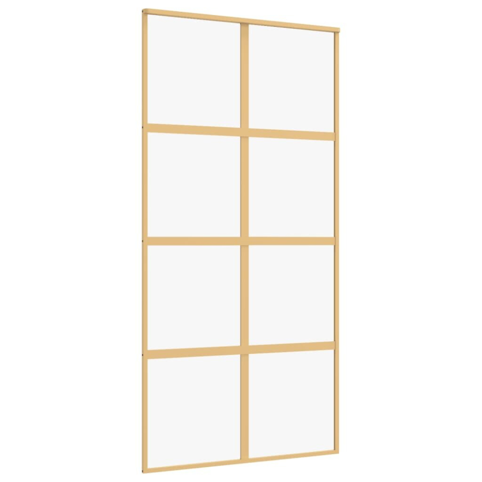 Vidaxl (Gold, 102.5 X 205 Cm/Transparent) Sliding Door Inner Glass Door Sliding Barn Door Aluminium And Esg Glass