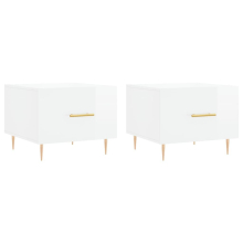 (high gloss white, 2 pcs) vidaXL Coffee Table Side Table Sofa Table Telephone Table Engineered Wood