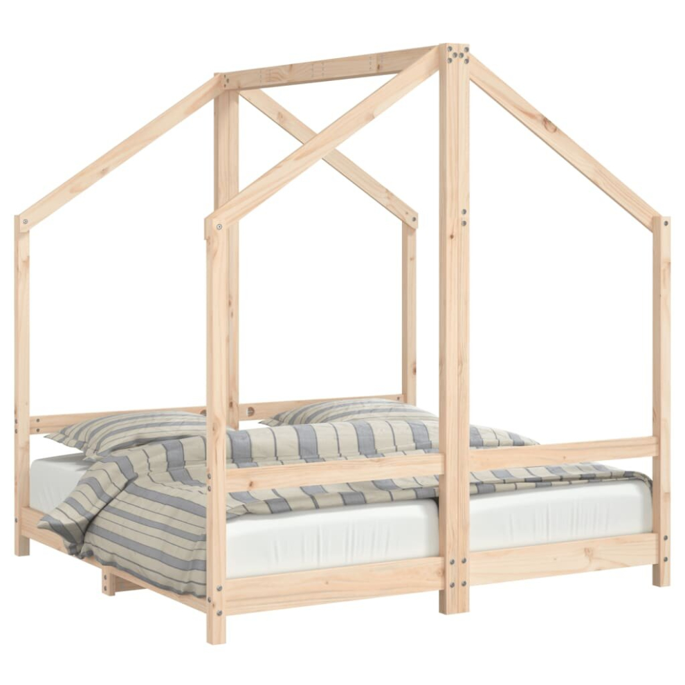 Vidaxl (Natural, 70 X 140 Cm) Kids Bed Frame Wooden Bedstead Bed Base Children's Bed Solid Wood Pine