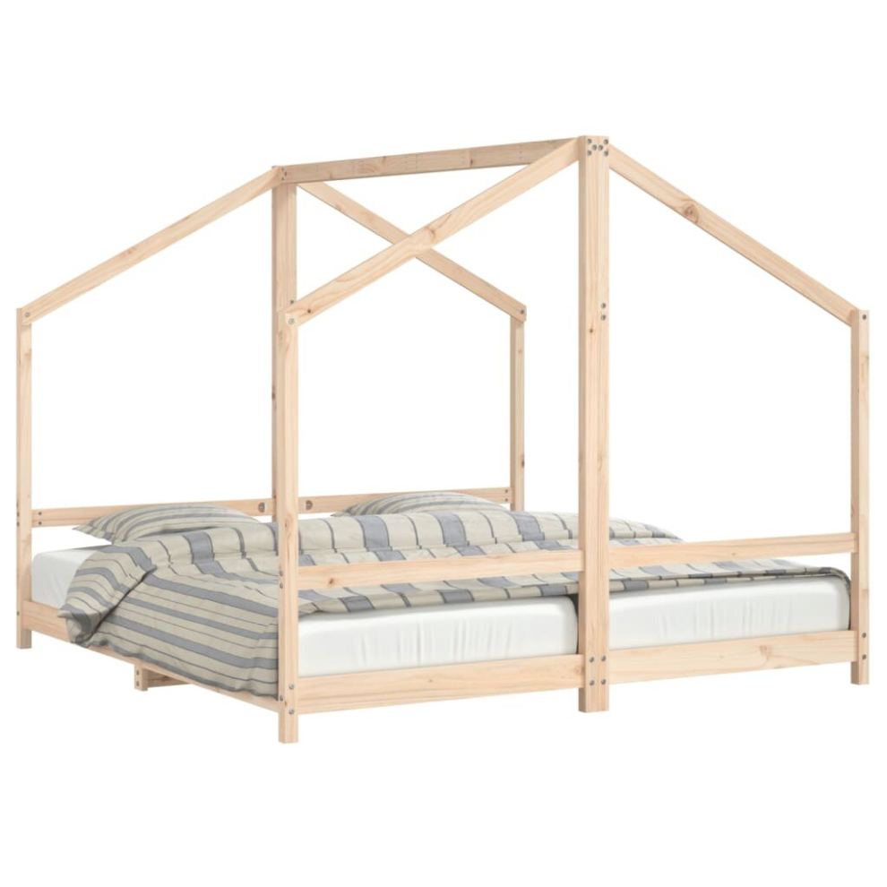 Vidaxl (Natural, 90 X 190 Cm) Kids Bed Frame Wooden Bedstead Bed Base Children's Bed Solid Wood Pine