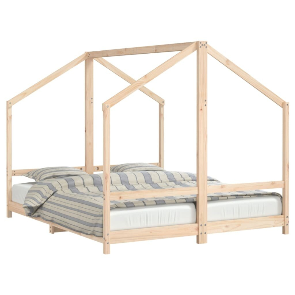 Vidaxl (Natural, 80 X 200 Cm) Kids Bed Frame Wooden Bedstead Bed Base Children's Bed Solid Wood Pine