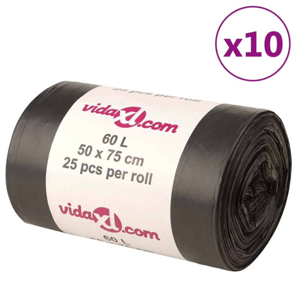 60 L Plastic Trash Bags - 250 Count - Image 2