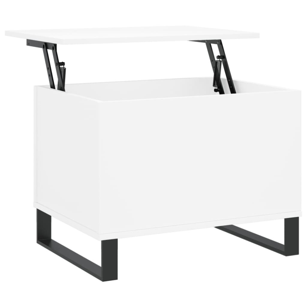 Vidaxl White,Brown (White) Coffee Table Side Table End Accent Telephone Sofa Table Engineered Wood