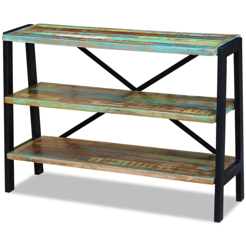 Vidaxl Sideboard Console Table Highboard Cabinet 3 Shelf Solid Reclaimed Recycled Wood