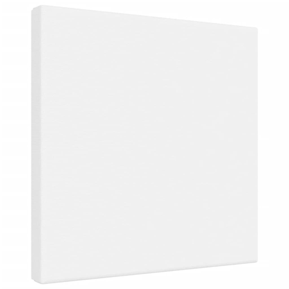 (20 x 20 x 1.5 cm) vidaXL Stretched Canvases Blank Canvas 12 pcs White Fabric and Solid Wood Pine