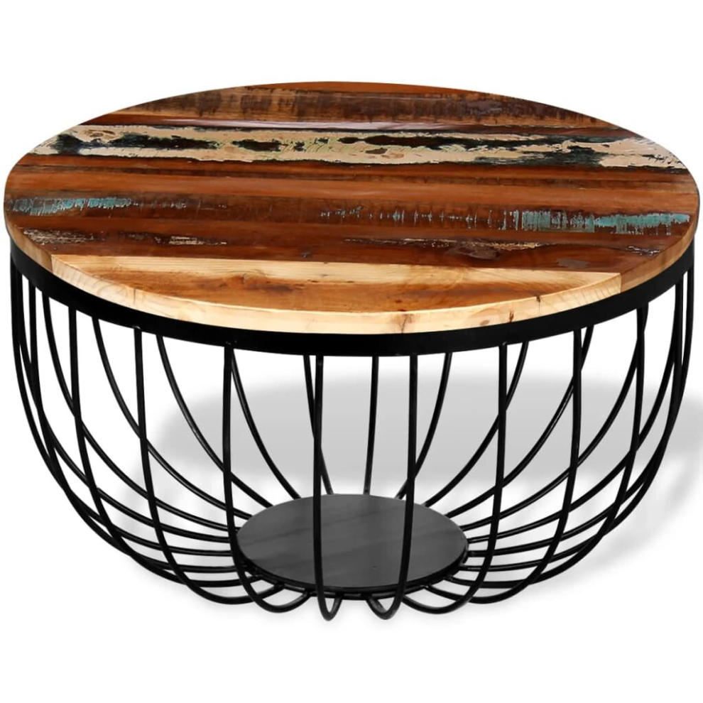 vidaXL Coffee Table Accent Side End Table Stand Furniture Solid Reclaimed Wood