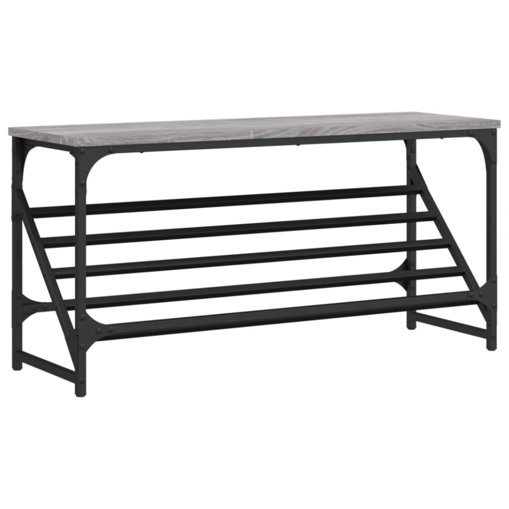 Vidaxl (Grey Sonoma, 90 X 30 X 45 Cm) Shoe Rack Shoe Cabinet Shoe Storage Unit Shelf Cupboard Engineered Wood