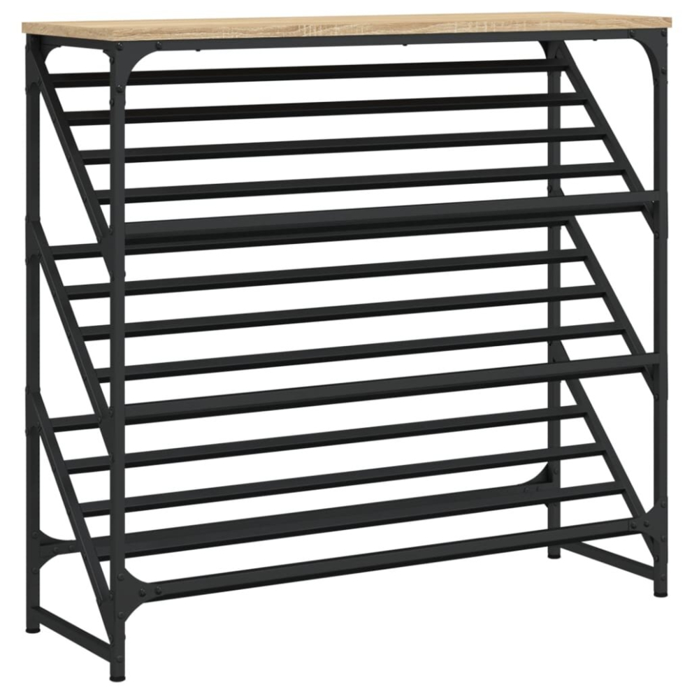 Vidaxl (Sonoma Oak, 90 X 30 X 85 Cm) Shoe Rack Shoe Cabinet Shoe Storage Unit Shelf Cupboard Engineered Wood
