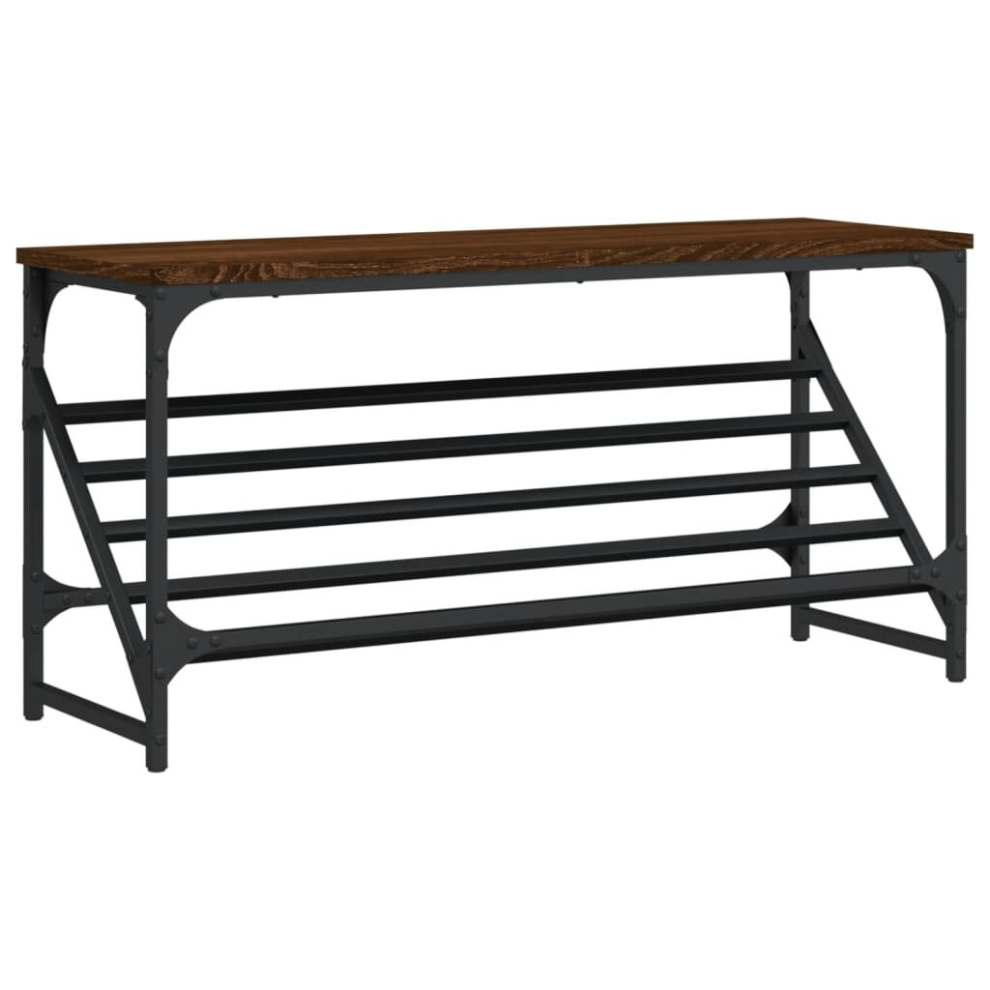 Vidaxl (Brown Oak, 90 X 30 X 45 Cm) Shoe Rack Shoe Cabinet Shoe Storage Unit Shelf Cupboard Engineered Wood