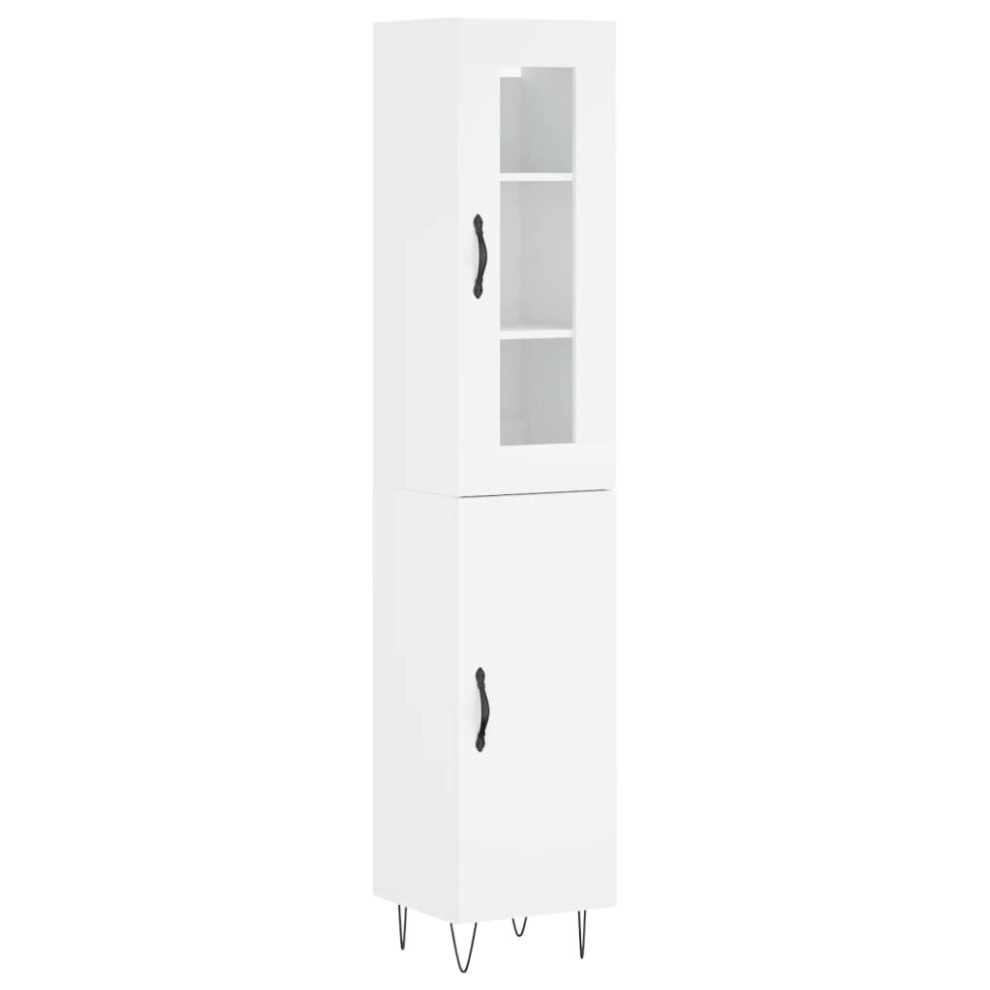 (white, 1 door) vidaXL Highboard Sideboard Storage Cabinet Home Side Cabinet Engineered Wood