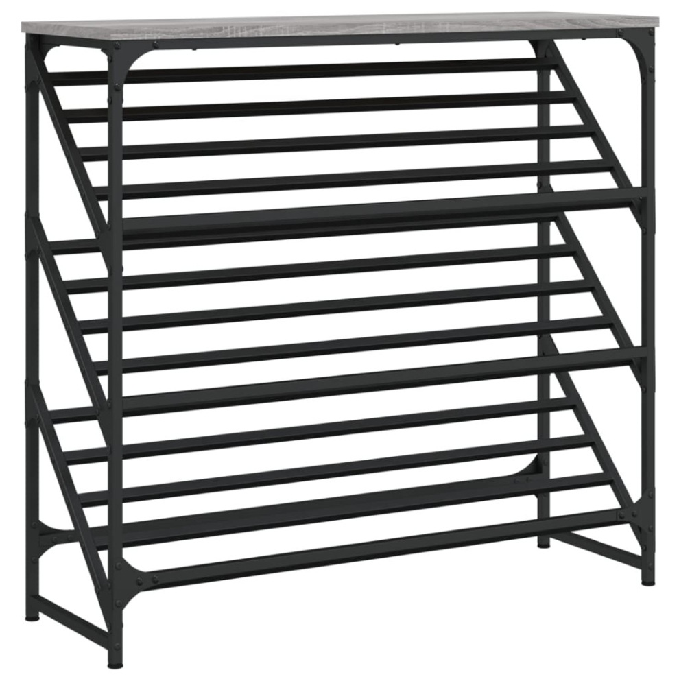 Vidaxl (Grey Sonoma, 90 X 30 X 85 Cm) Shoe Rack Shoe Cabinet Shoe Storage Unit Shelf Cupboard Engineered Wood