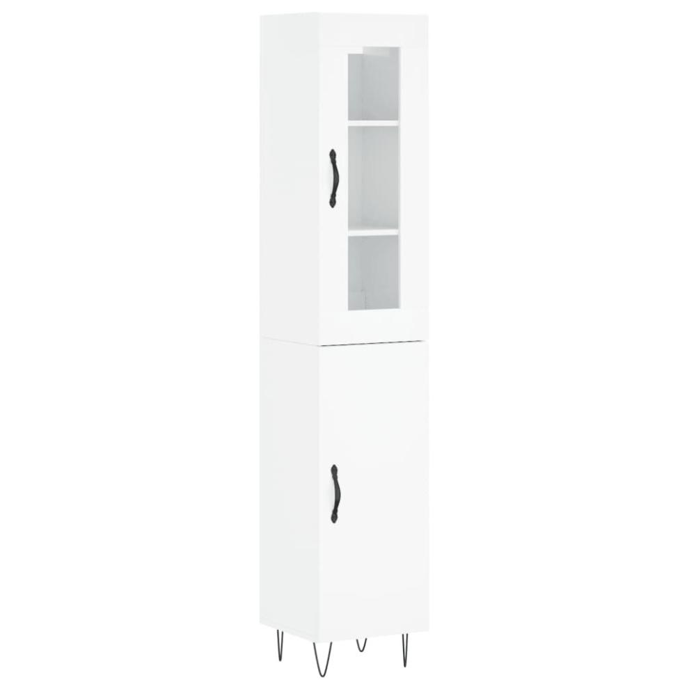 (high gloss white, 1 door) vidaXL Highboard Sideboard Storage Cabinet Home Side Cabinet Engineered Wood