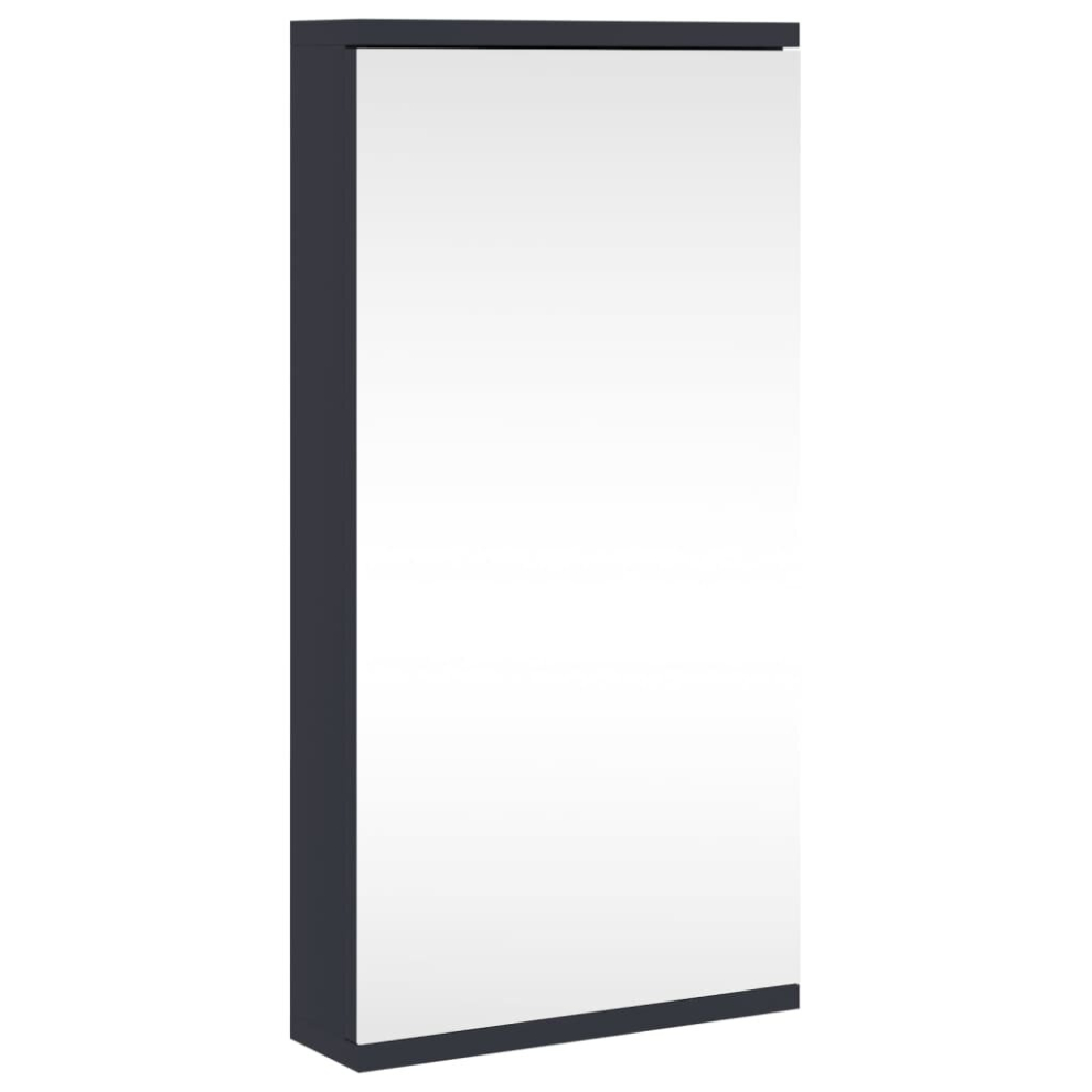 (grey) vidaXL Corner Bathroom Mirror Cabinet Toilet Wall Cabinet Corner Vanity Unit