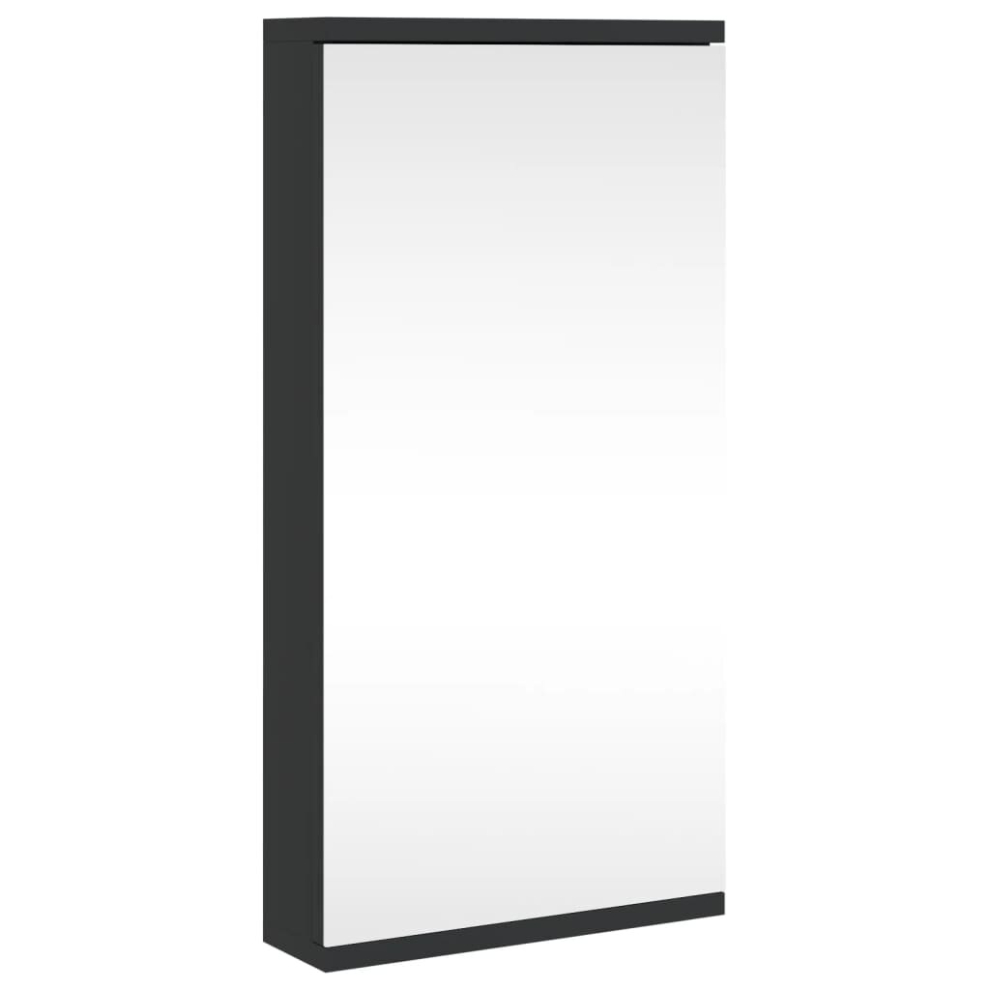(black) vidaXL Corner Bathroom Mirror Cabinet Toilet Wall Cabinet Corner Vanity Unit