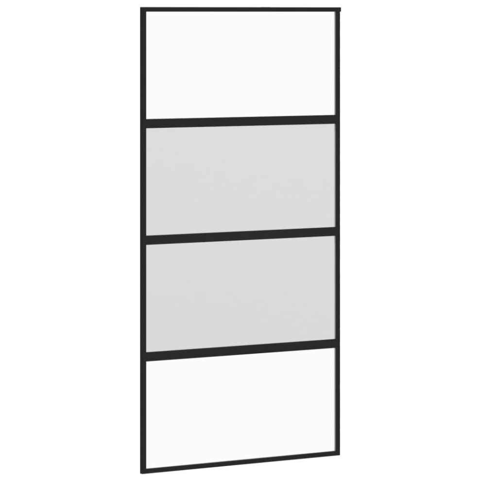 Vidaxl (Black, 102.5 X 205 Cm/Half Frosted) Sliding Door Inner Glass Door Sliding Barn Door Aluminium And Esg Glass