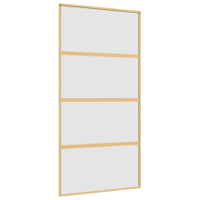 (gold, 102.5 x 205 cm/frosted) vidaXL Sliding Door Inner Glass Door Sliding Barn Door Aluminium and ESG Glass