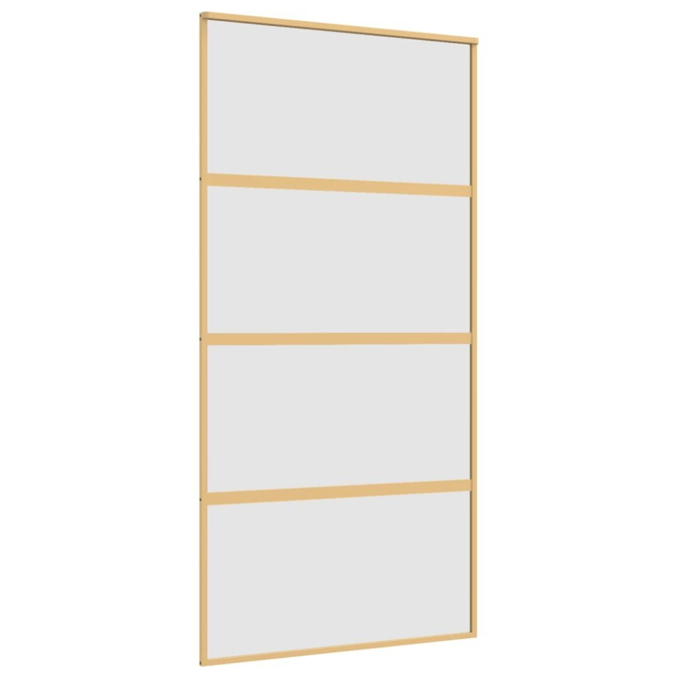 (gold, 102.5 x 205 cm/frosted) vidaXL Sliding Door Aluminium Black/White Multi Sizes Transparent/Frosted